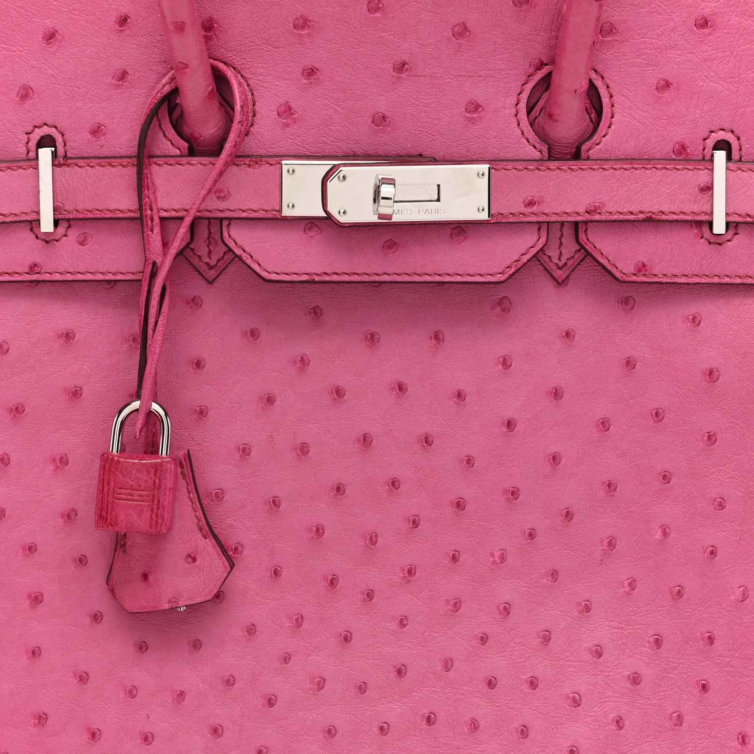 Hermes Ostrich Birkin 35 Fuchsia 8 of 13