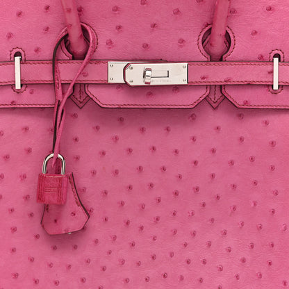Hermes Ostrich Birkin 35 Fuchsia 8 of 13