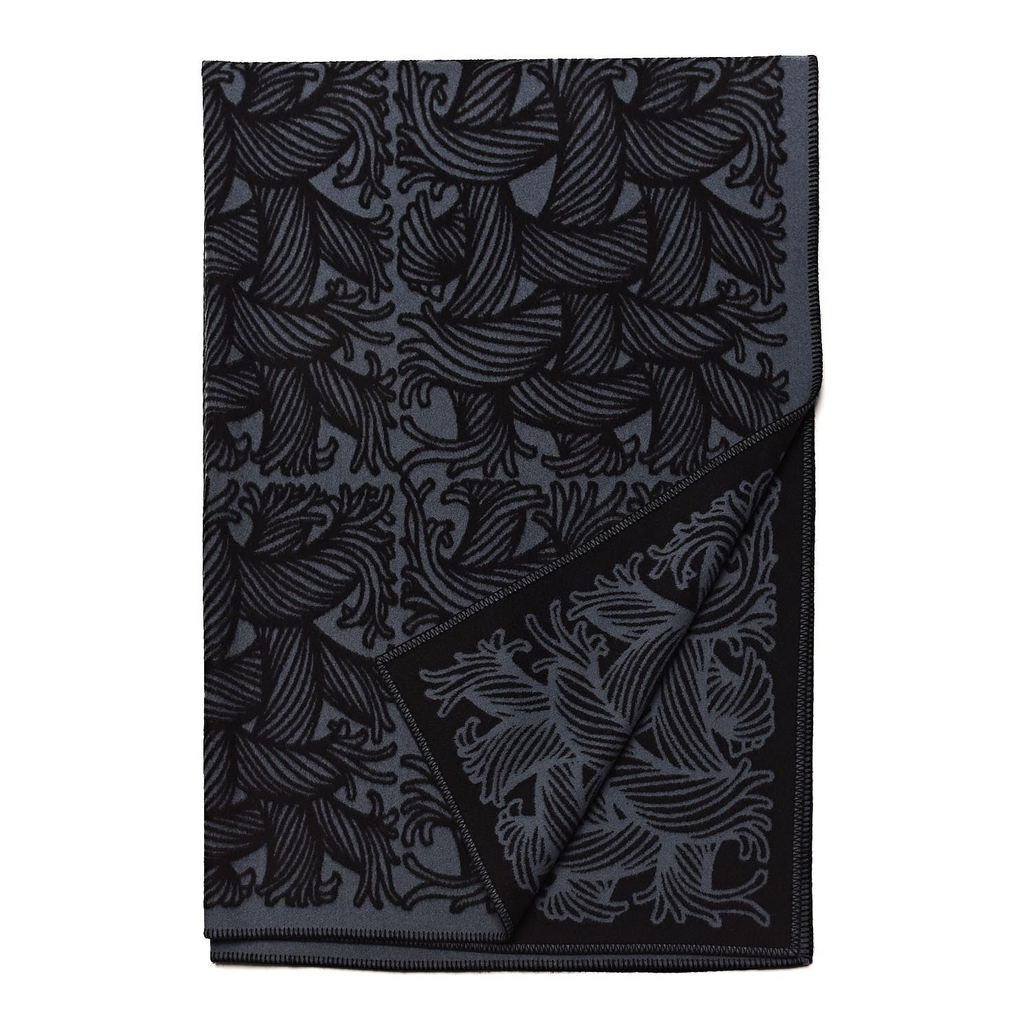 Louis Vuitton Wool Rope Throw Blanket Black Indigo 3 of 5