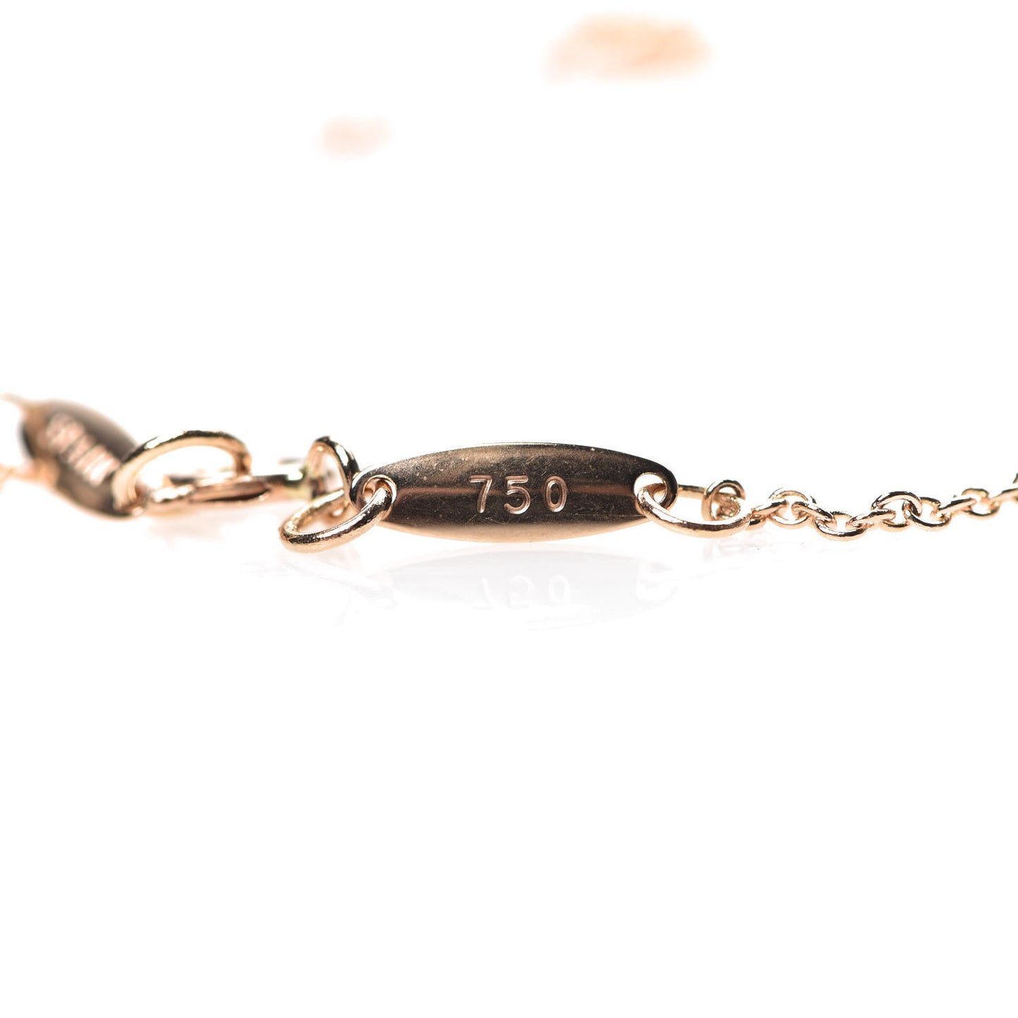 18K Rose Gold Diamond .17ct Elsa Peretti Diamonds by the Yard Pendant Necklace