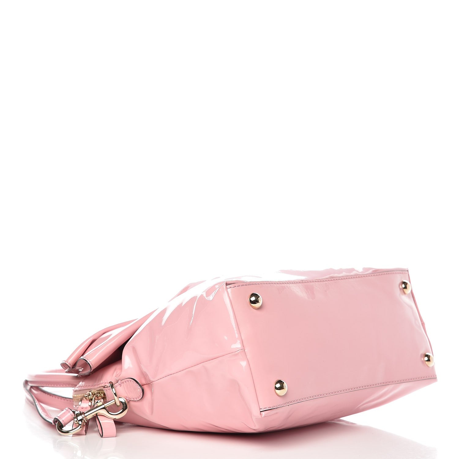 Valentino Garavani Patent Lacca Bow Dome Tote Pop Gardenia 4 of 6