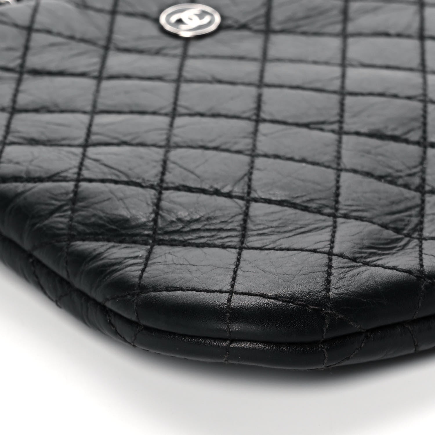 Chanel Aged Calfskin Quilted Crossbody Bag Black 8 of 11
