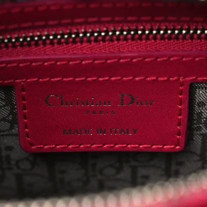 Christian Dior Lambskin Cannage Bow Medium Lady Dior Fuchsia 11 of 12
