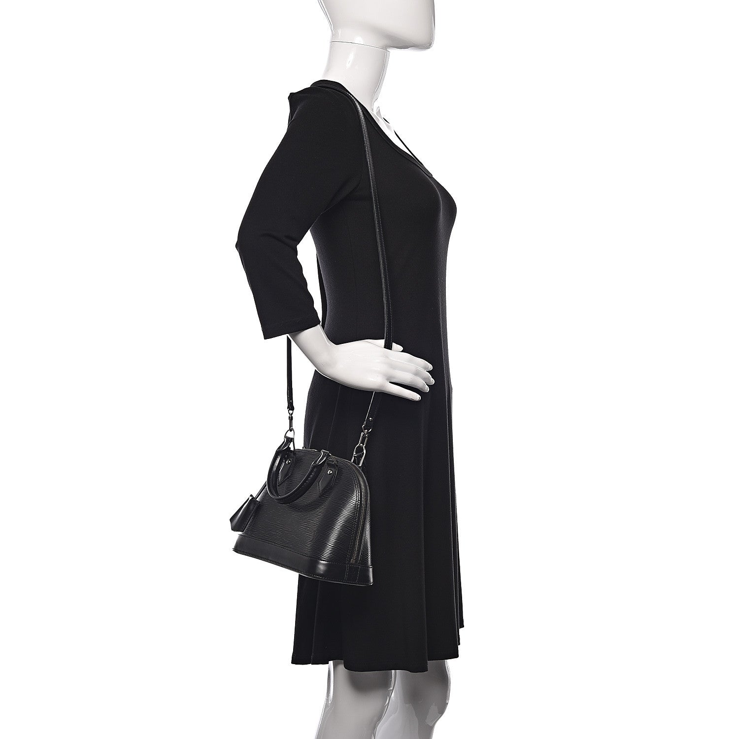 Louis Vuitton Epi Alma BB Black 2 of 9