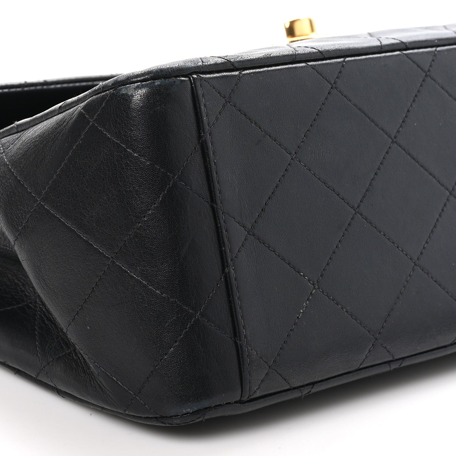 Chanel Lambskin Quilted XL Jumbo Single Flap Black 9 of 11