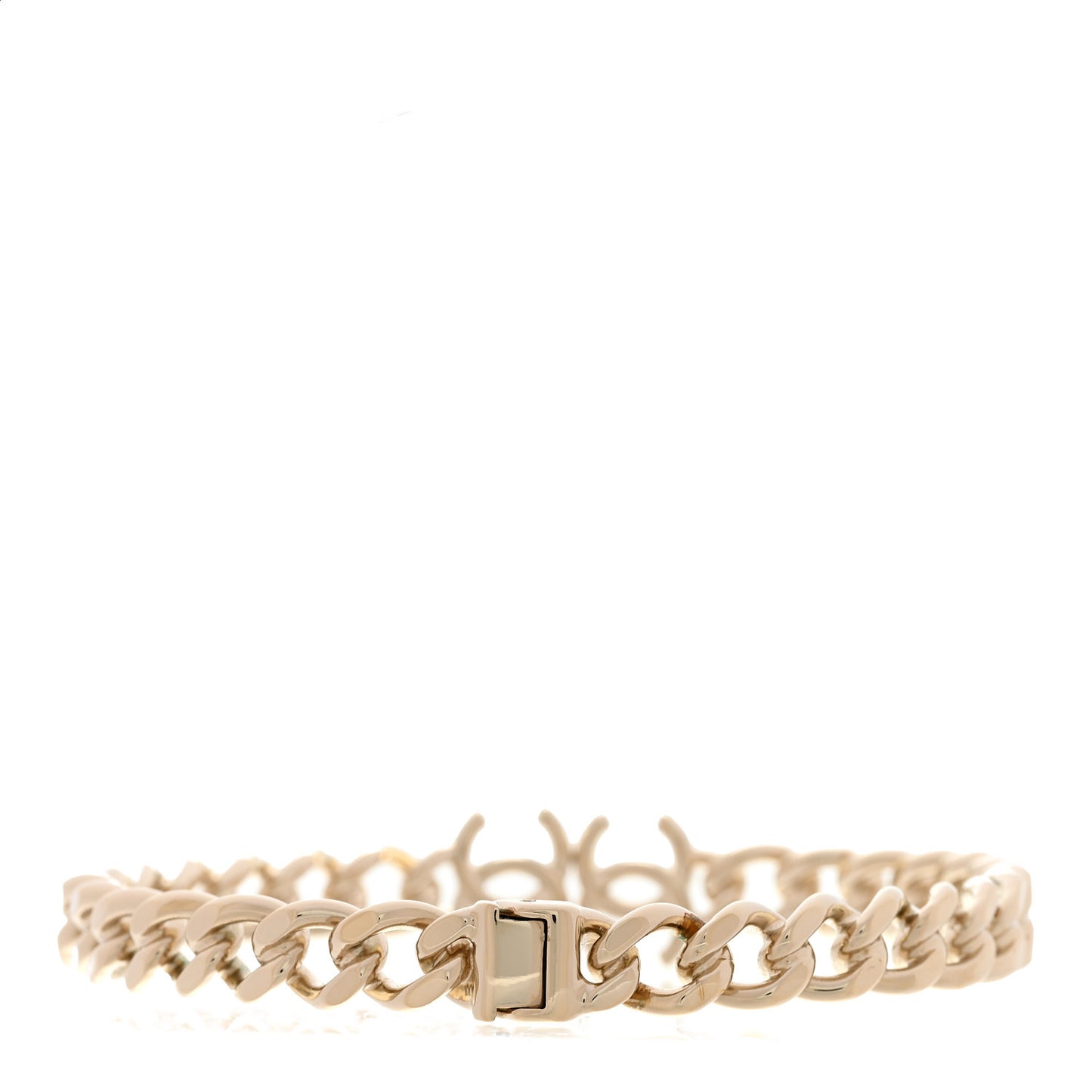 Metal CC Chain Link Choker Necklace M Gold