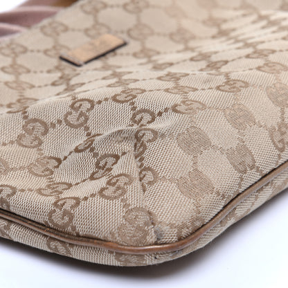 Gucci Monogram Web Small Flat Messenger Crossbody Pink Gold 6 of 11