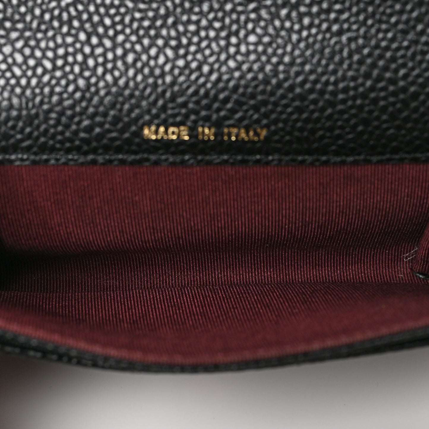 Caviar Quilted Flap Card Holder Black