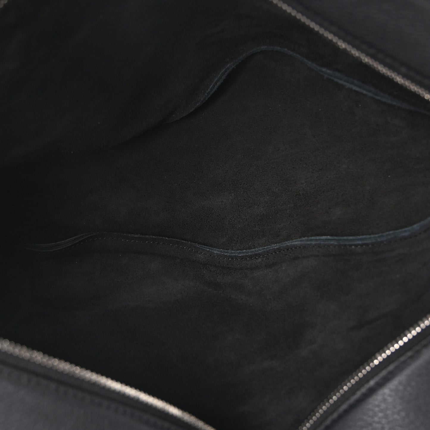 Grained Calfskin Large Slouchy Banana Bag Black
