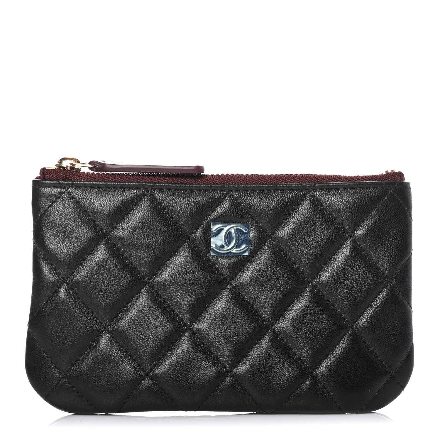 Chanel Lambskin Quilted Small Cosmetic Case Black 1 of 4
