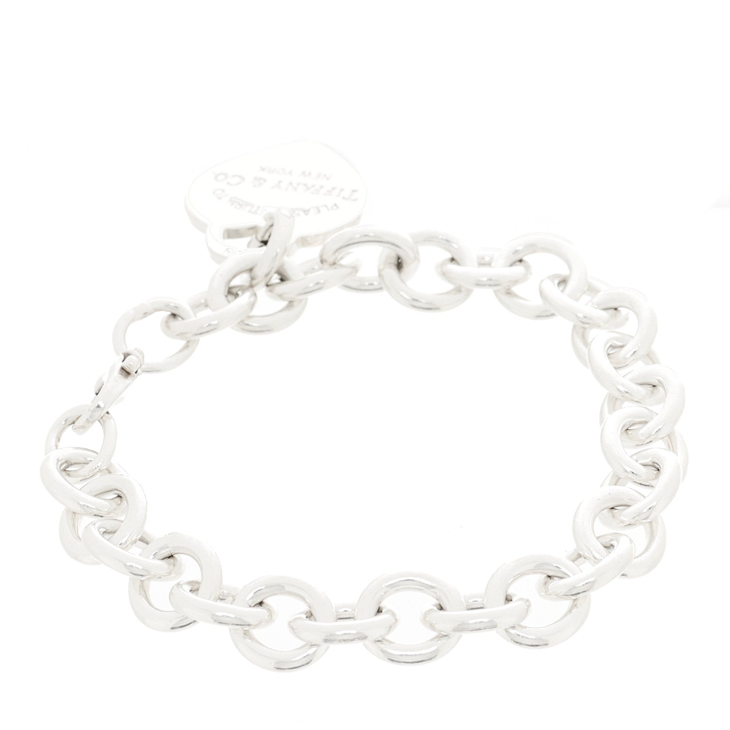 Tiffany Sterling Silver Return to Tiffany Heart Tag Charm Bracelet 2 of 4