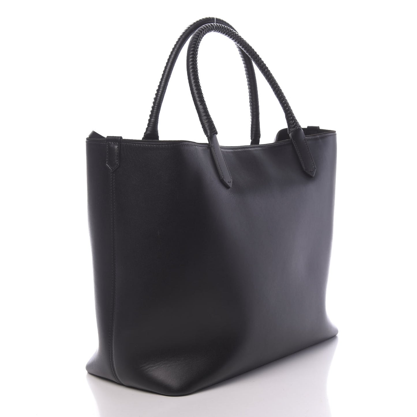 Calfskin Large Antigona Whipstitch Handle Tote Black