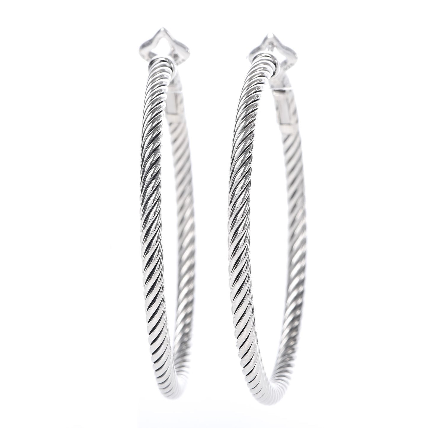 Sterling Silver Medium Cable Classics Hoop Earrings