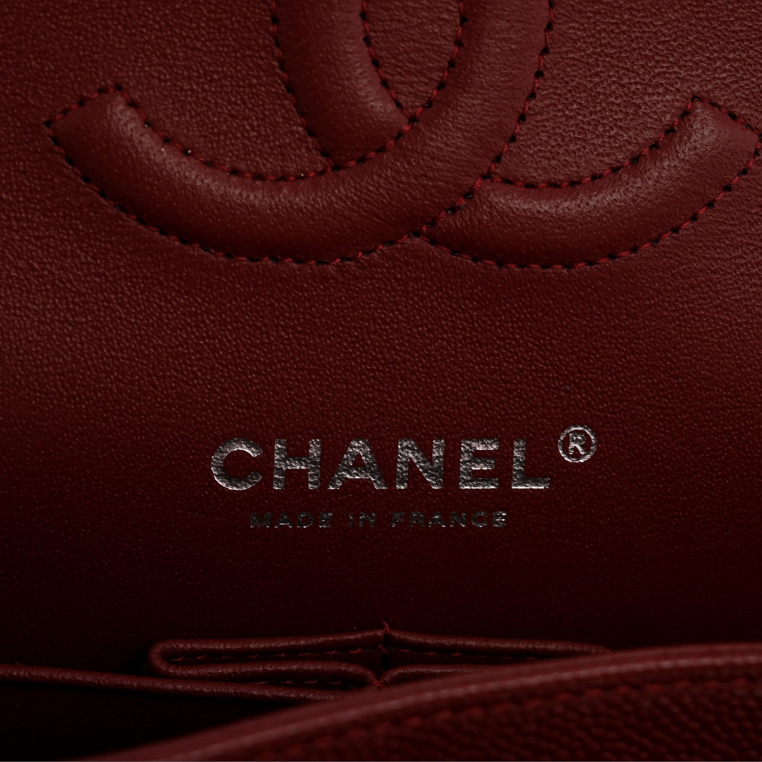 Chanel Caviar Quilted Medium Double Flap Burgundy 6 of 12