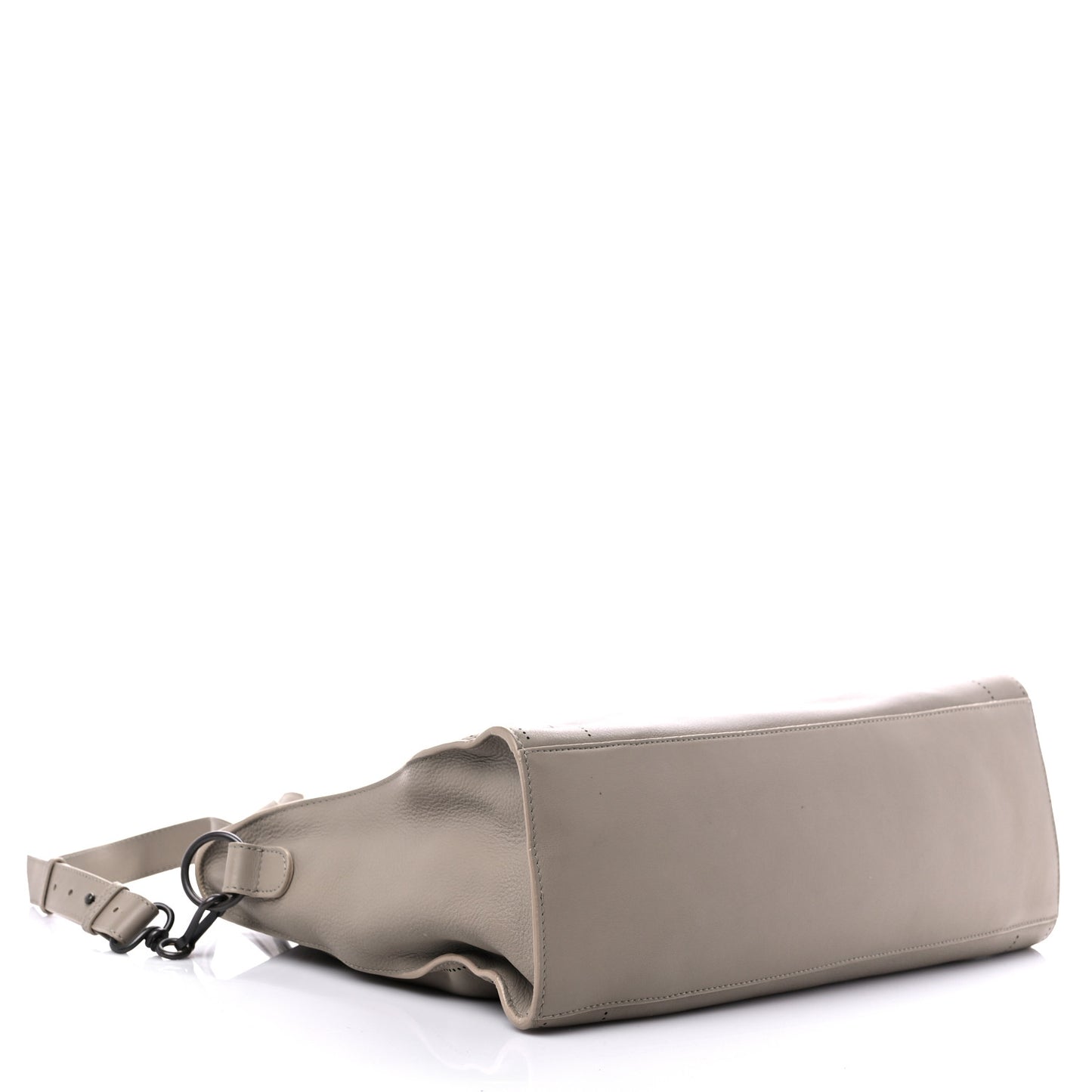 Veau Soyeux Perforated Blackout Hardware City Gris Cendre