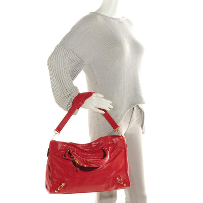 Balenciaga Agneau Giant 12 Gold Hardware City Rouge Lipstick 2 of 12