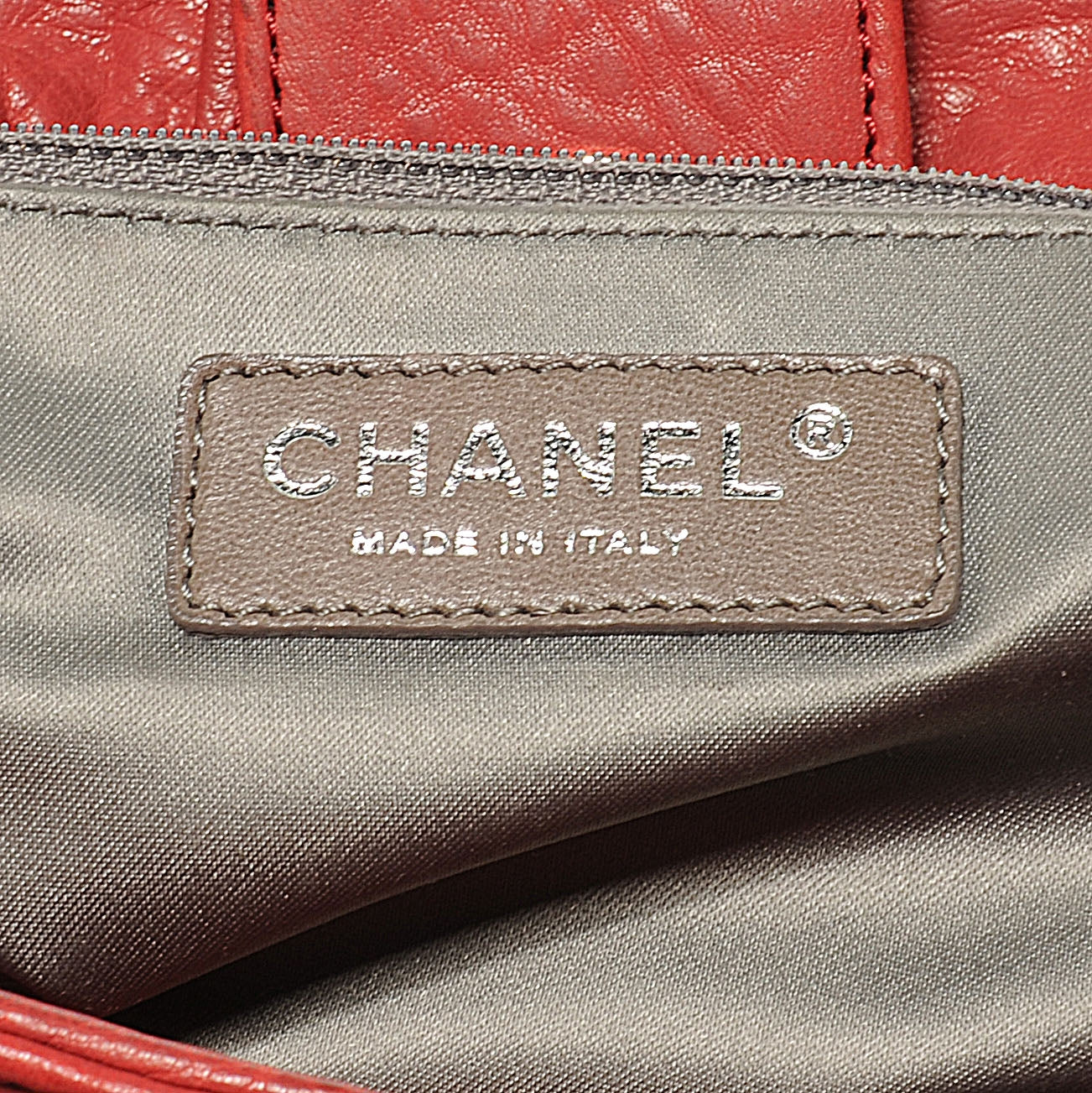 Leather Lady Braid Tote Red
