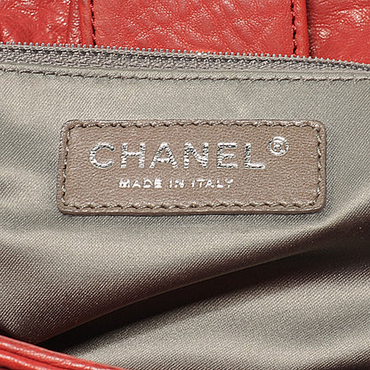 Chanel Leather Lady Braid Tote Red 3 of 8