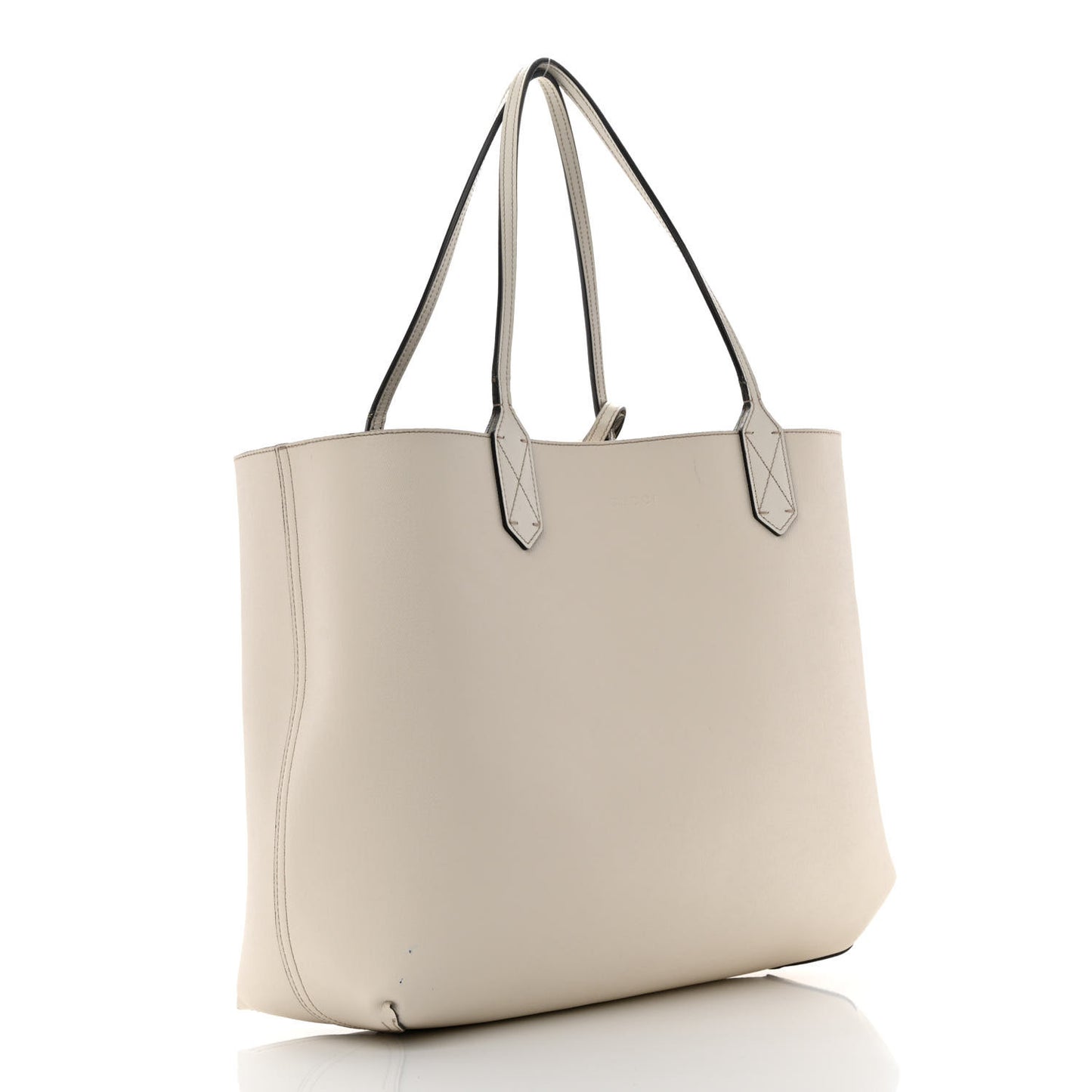 GG Supreme Monogram Medium Reversible Tote Beige White