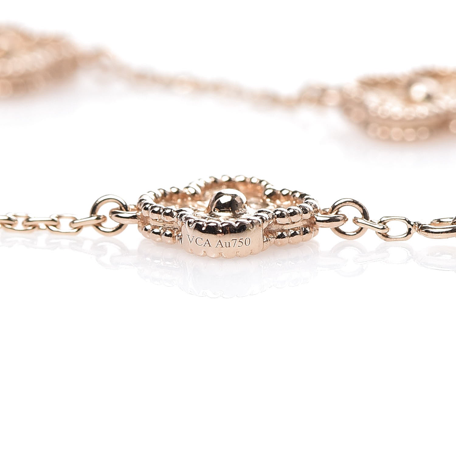 Van Cleef & Arpels 18K Rose Gold 6 Motifs Sweet Alhambra Bracelet 5 of 7