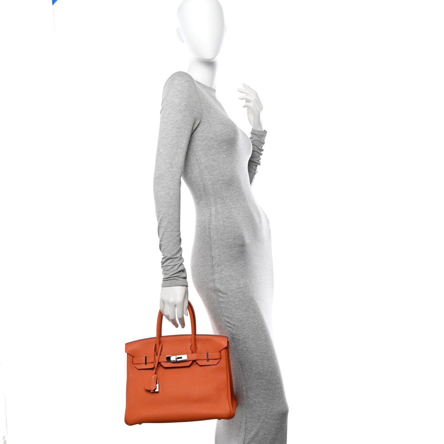 Hermes Togo BIRKIN 30 Orange 2 of 13
