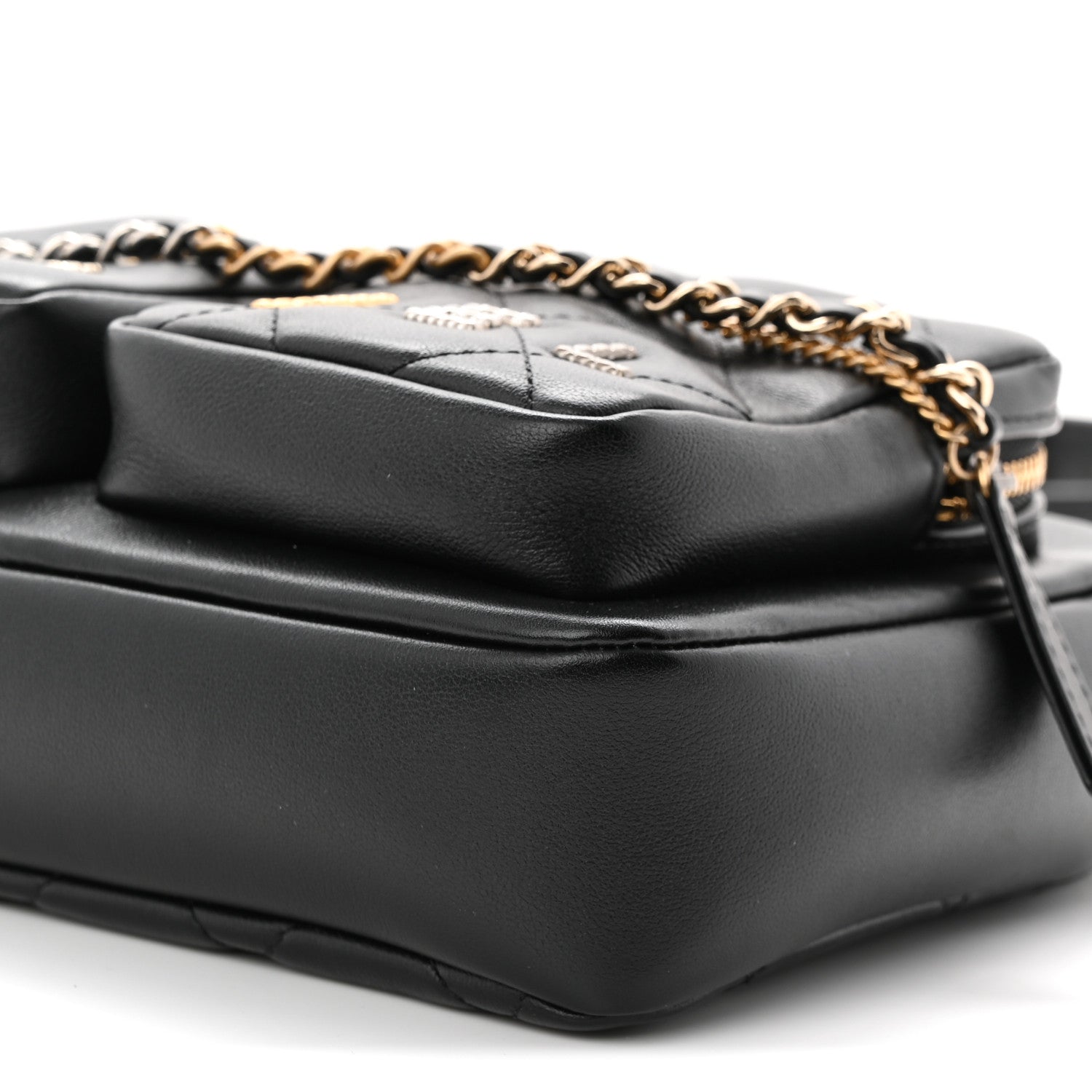 Chanel Calfskin Quilted Small Camera Case Black 18 of 19
