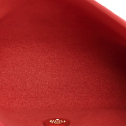 Mulberry Nappa Crocodile Embossed Small Lily Flap Red 5 of 11