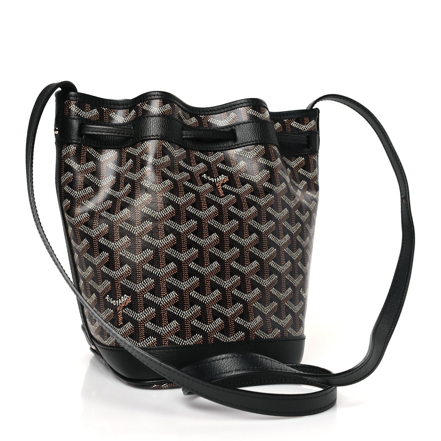 Goyardine Petit Flot Bucket Bag PM Black