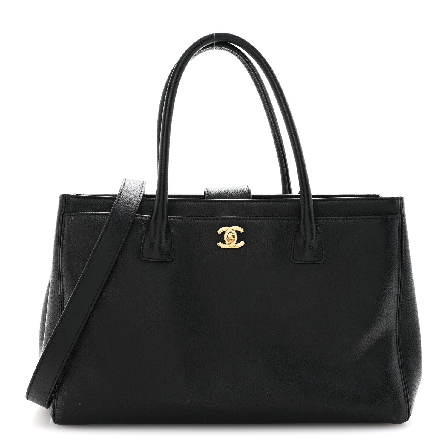 Chanel Calfskin Cerf Executive Shopper Tote Black 1 of 16