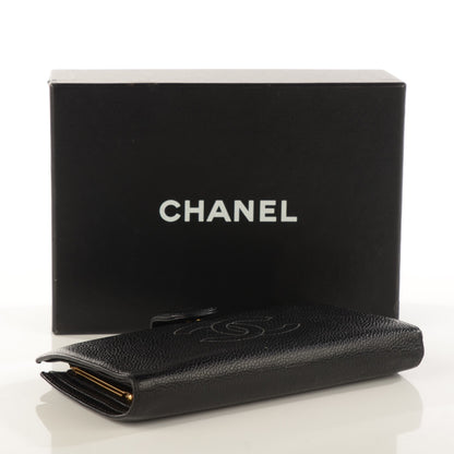 Chanel Caviar CC French Wallet Black 4 of 8
