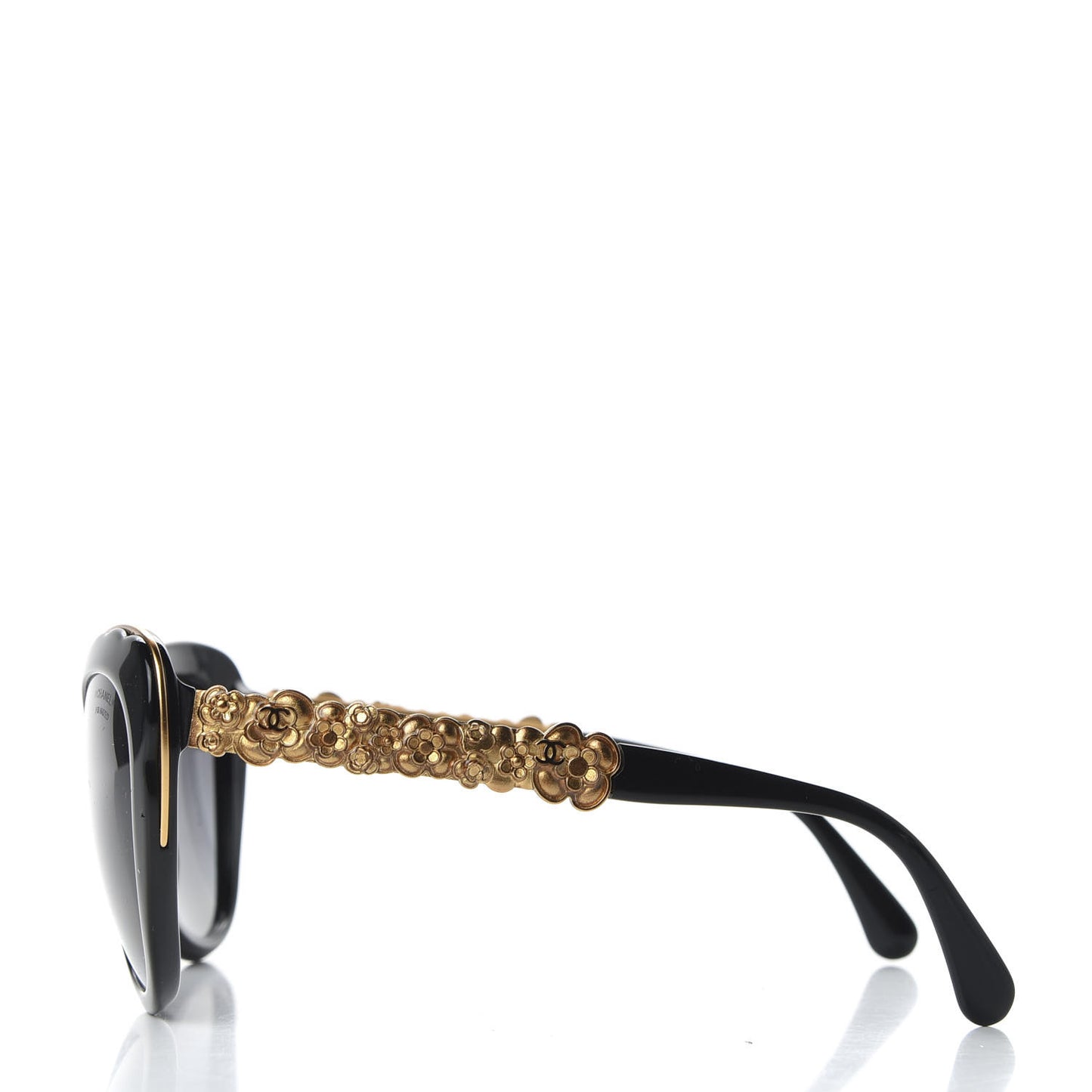 Polarized Bijou Cat Eye Sunglasses 5354 Black