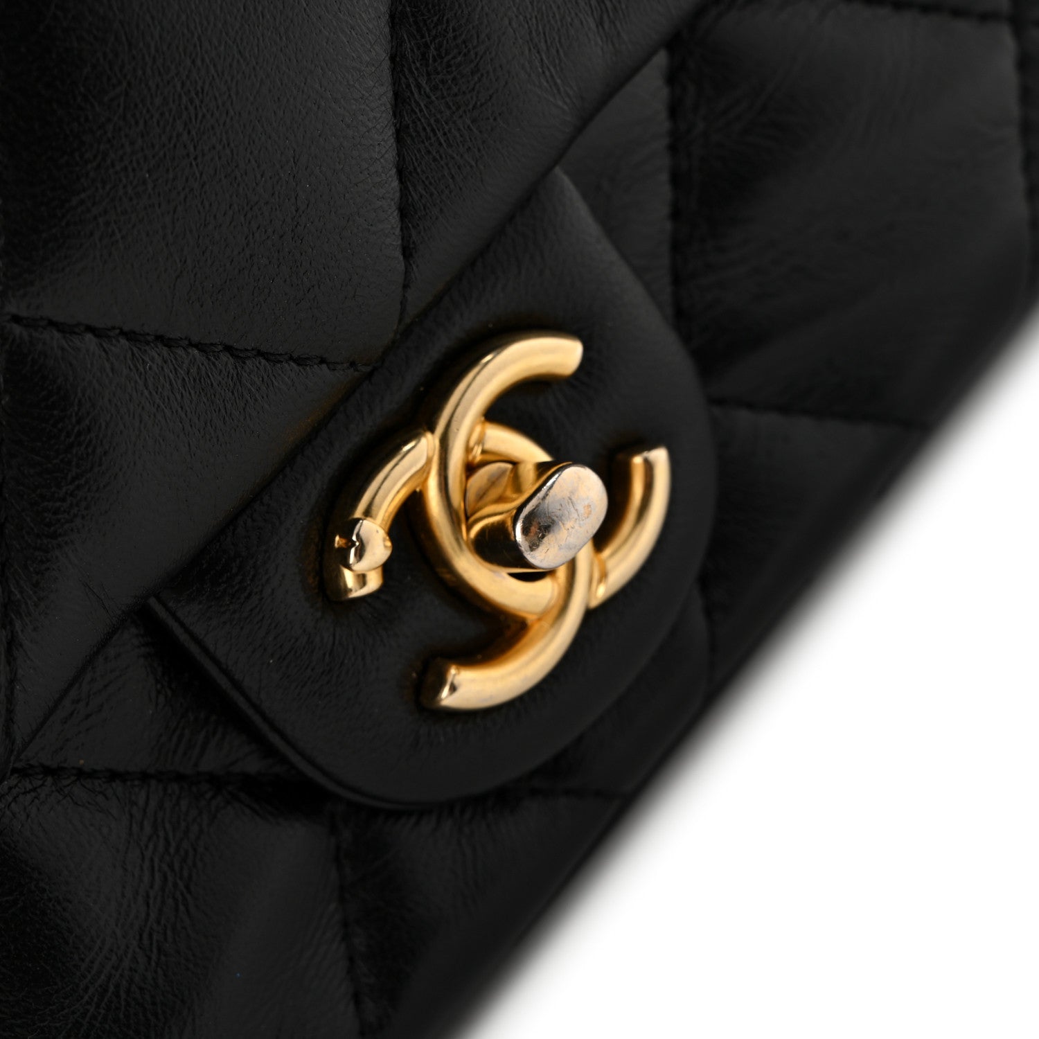 Chanel Shiny Lambskin Quilted Mini Sweetheart Flap Black 11 of 12