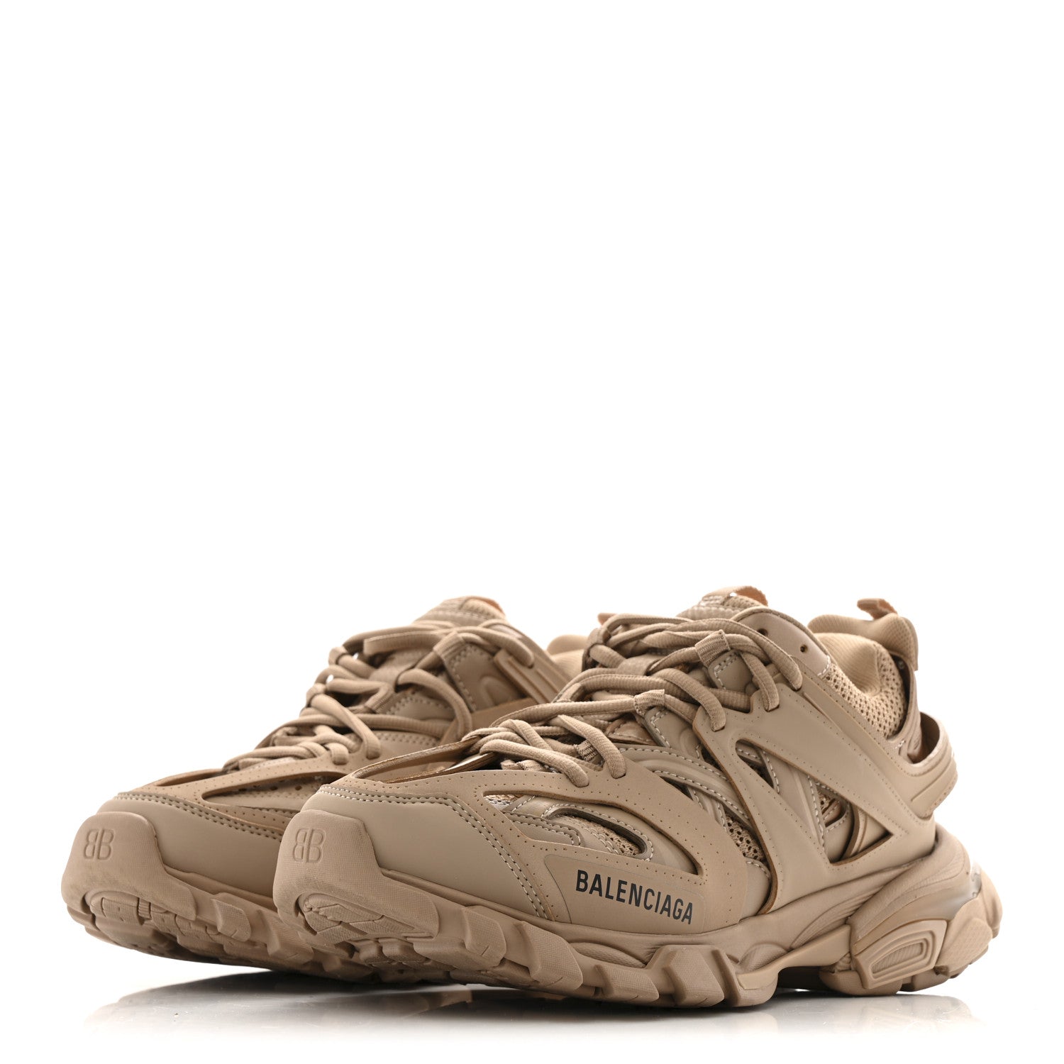 Balenciaga Mesh Nylon Womens Track Sneakers 38 Beige 4 of 9