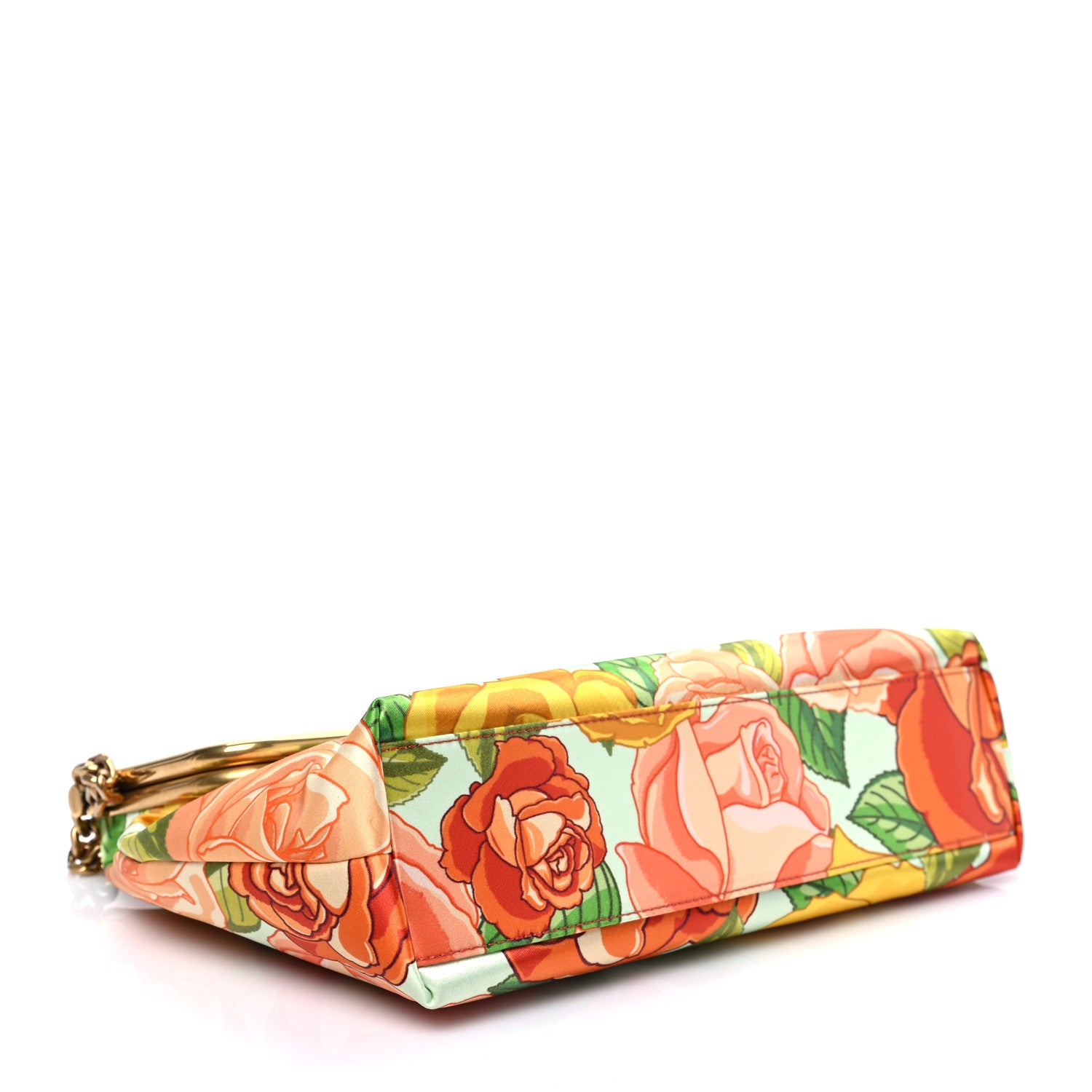 Saint Laurent Silk Floral Print Monogram Medium Sac Charniere Fanny Multicolor 4 of 8