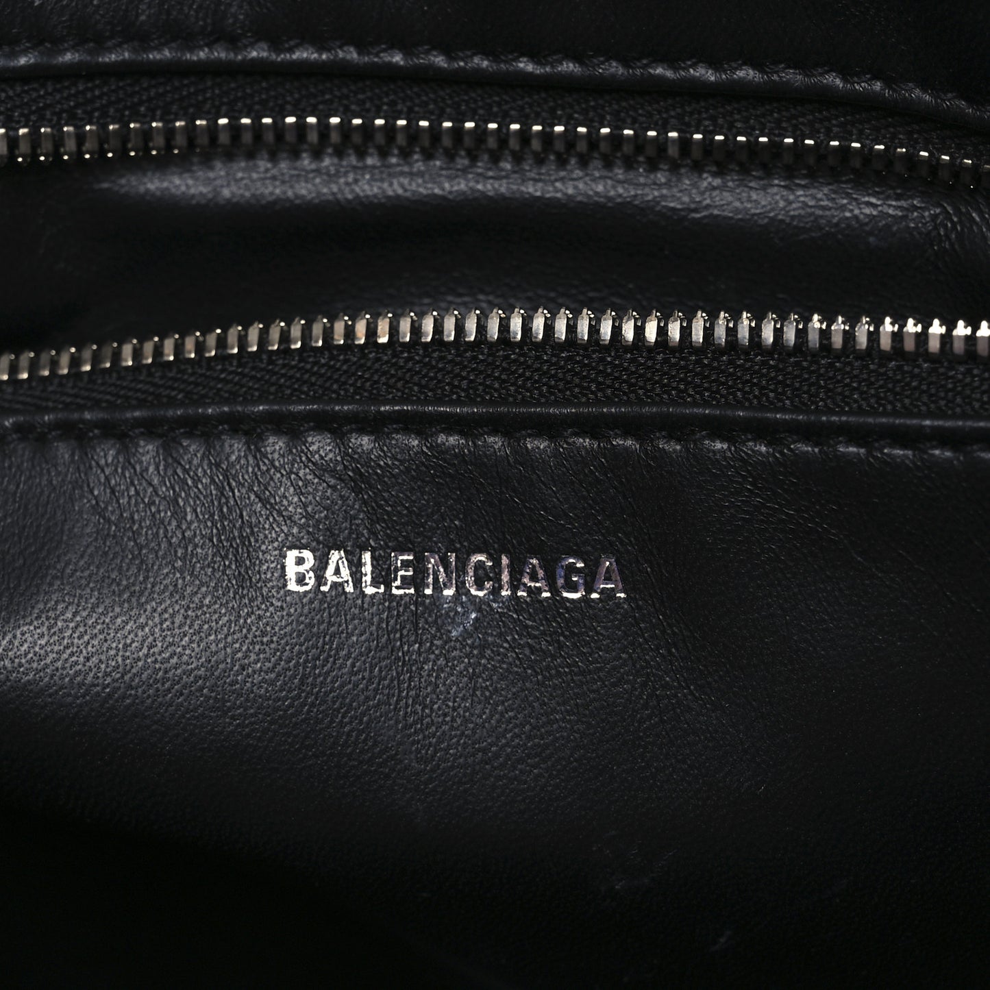 Shiny Day Calfskin Logo XS Triangle Chain Duffle Bleu Roi White