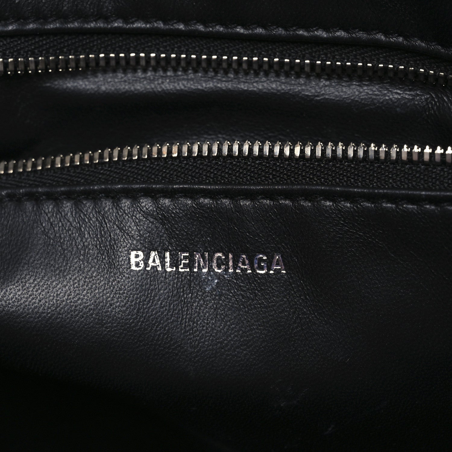 Balenciaga Shiny Day Calfskin Logo XS Triangle Chain Duffle Bleu Roi White 6 of 16