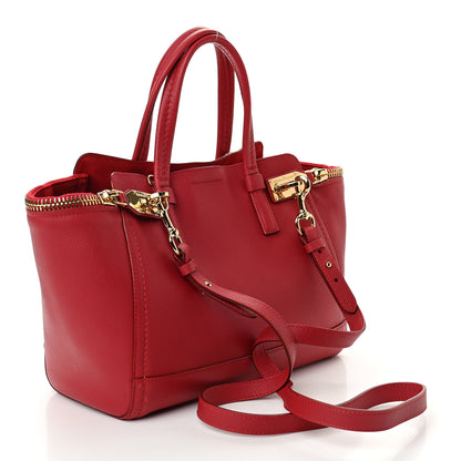 Salvatore Ferragamo Calfskin Satchel Red 3 of 9