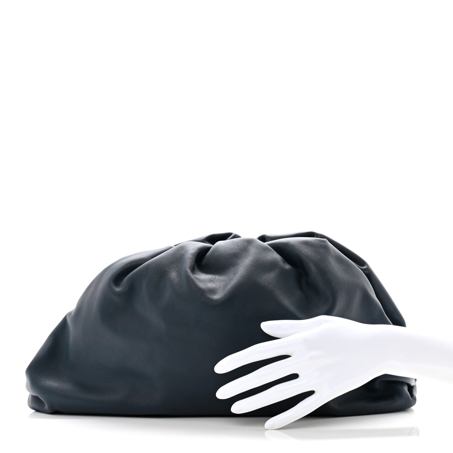Smooth Butter Calf The Pouch Oversized Clutch Deep Blue