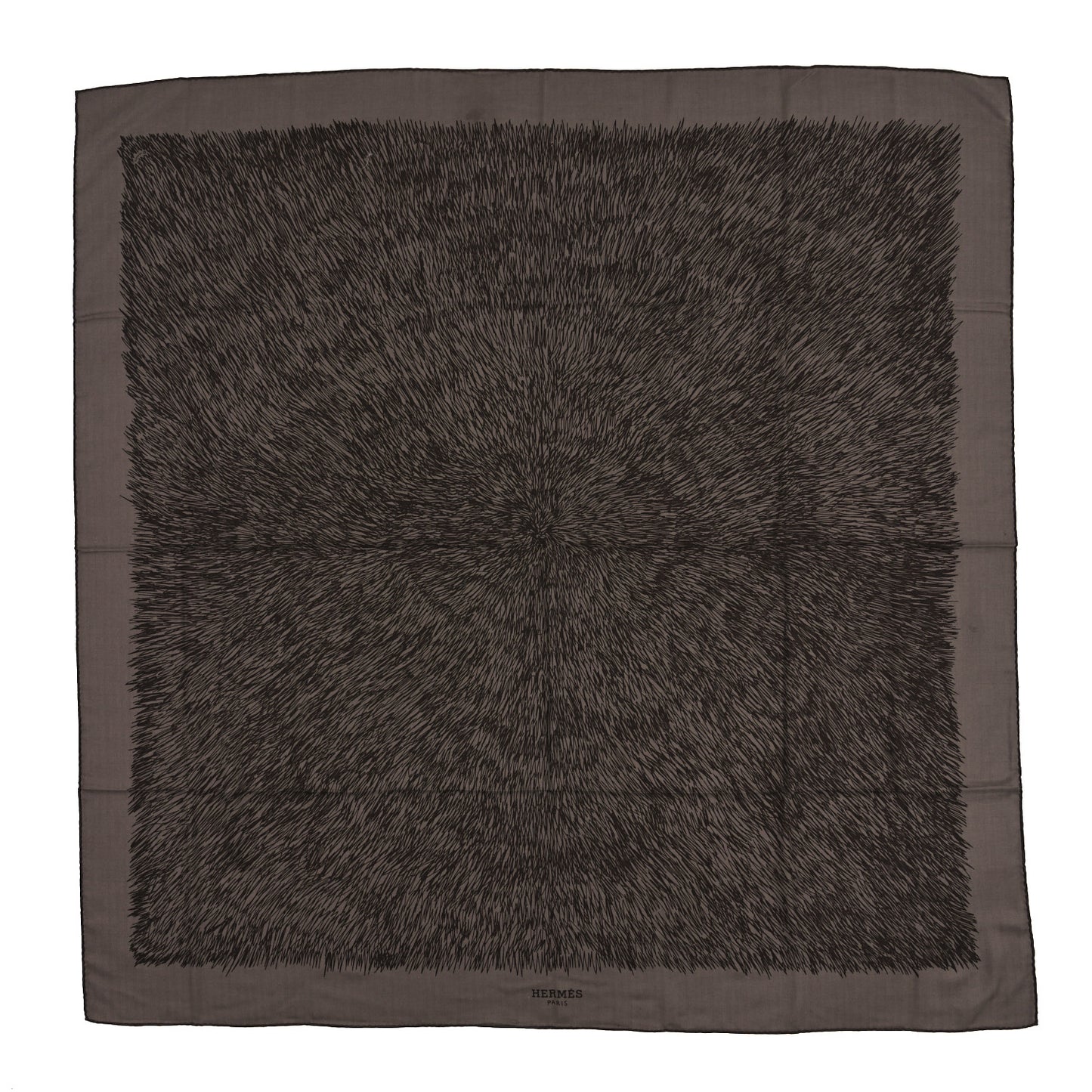 Cashmere Silk Touchez-Moi Shawl 140 Black Beige
