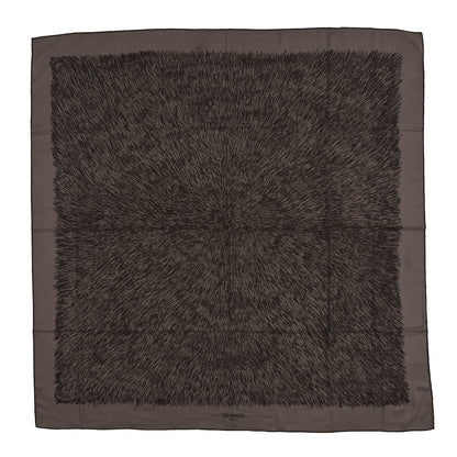 Hermes Cashmere Silk Touchez-Moi Shawl 140 Black Beige 1 of 3