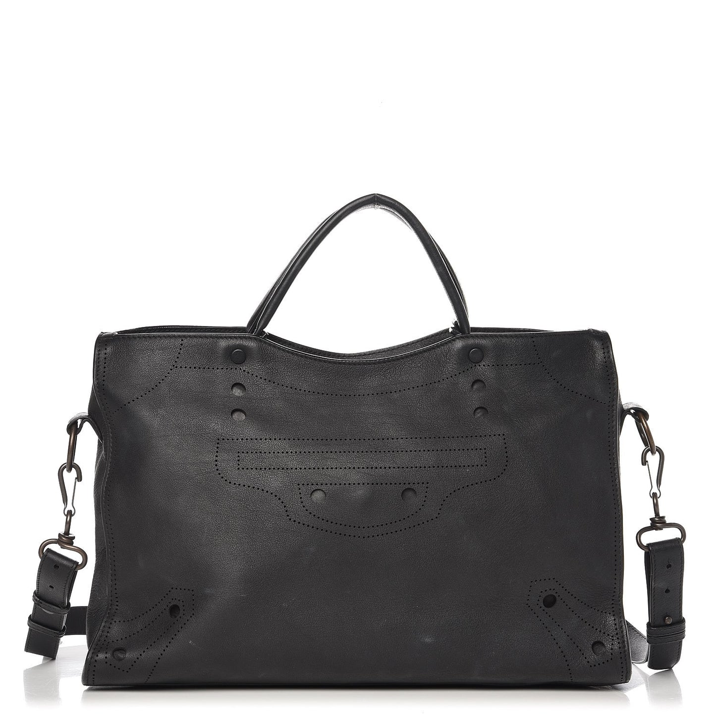Veau Soyeux Perforated Blackout Hardware City Black