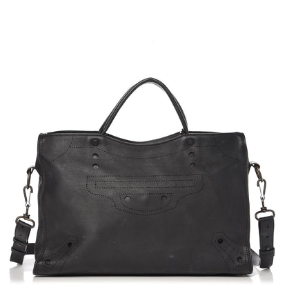 Balenciaga Veau Soyeux Perforated Blackout Hardware City Black 1 of 15
