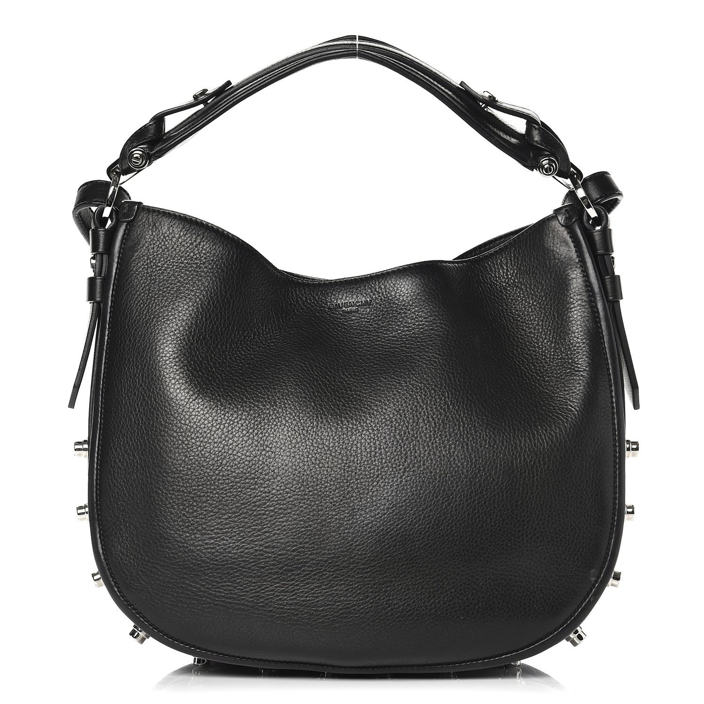 Calfskin Small Studded Obsedia Hobo Black
