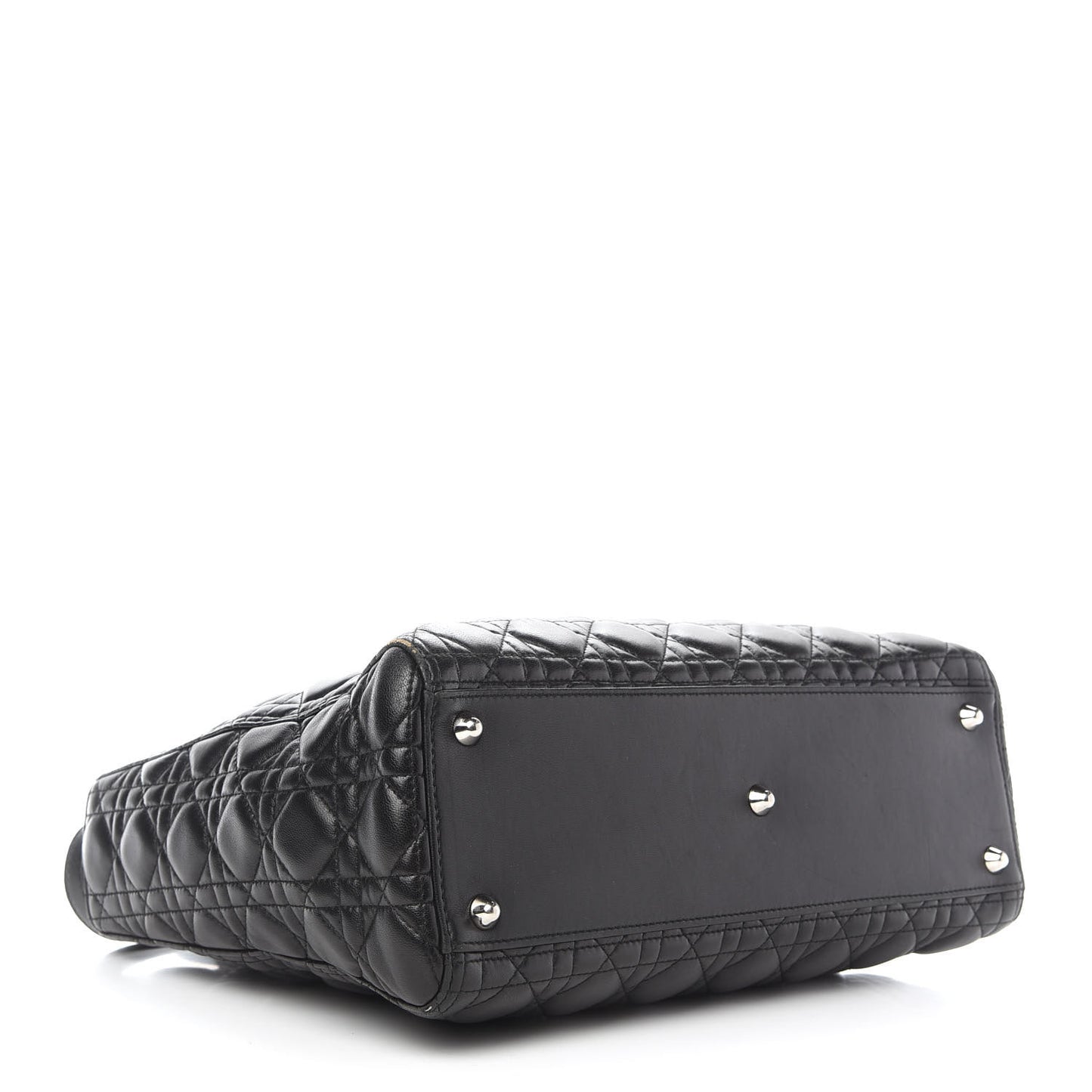 Lambskin Cannage Large Lady Dior Black