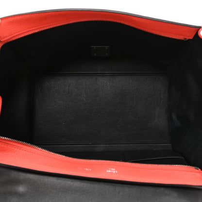 Celine Drummed Calfskin Suede Medium Trapeze Coquelicot 17 of 20