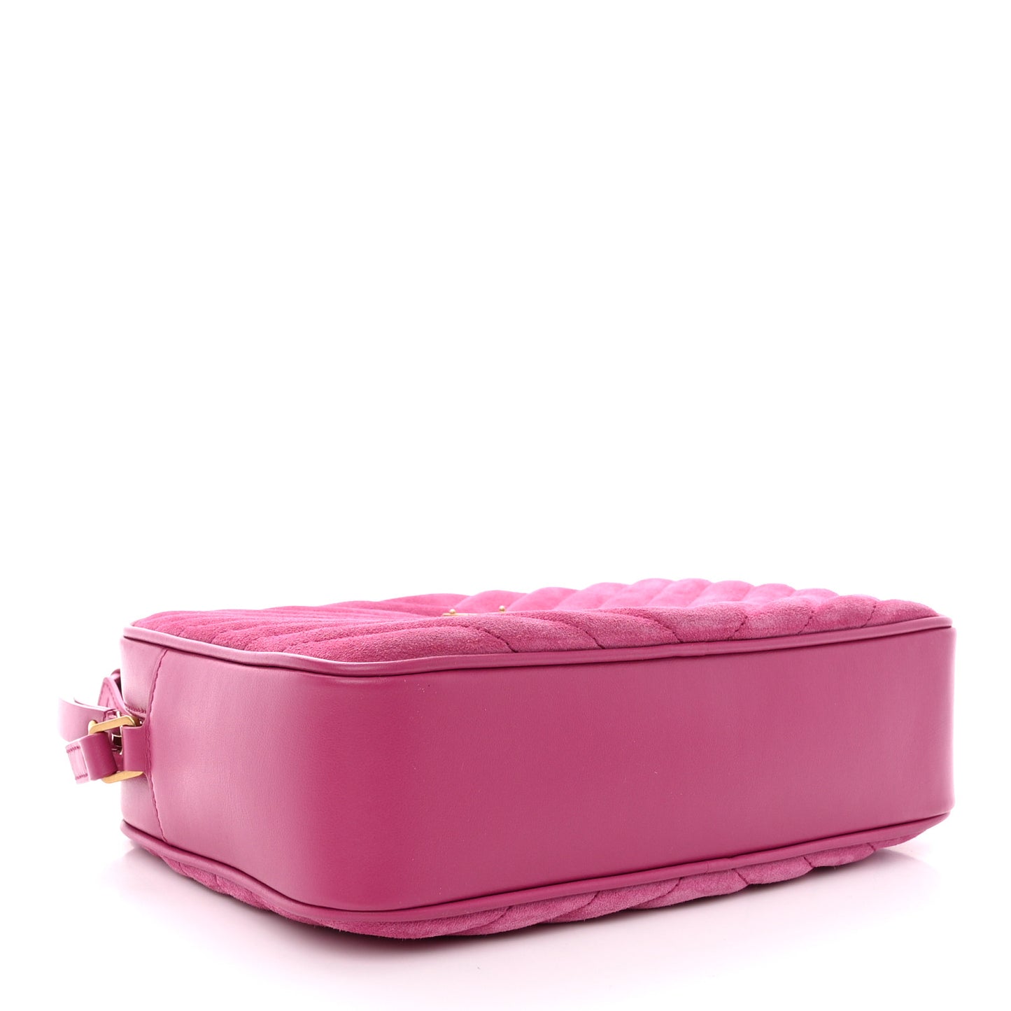 Suede Matelasse Monogram Lou Camera Bag Rose