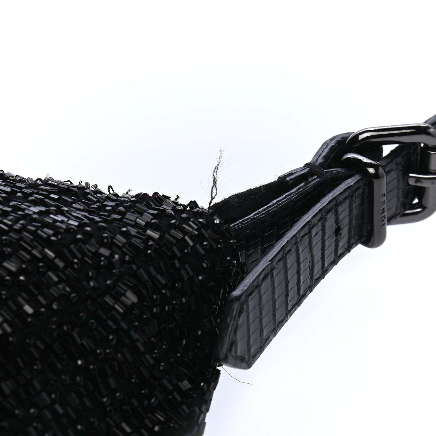 Fendi Beaded Small Oyster Black 9 of 11