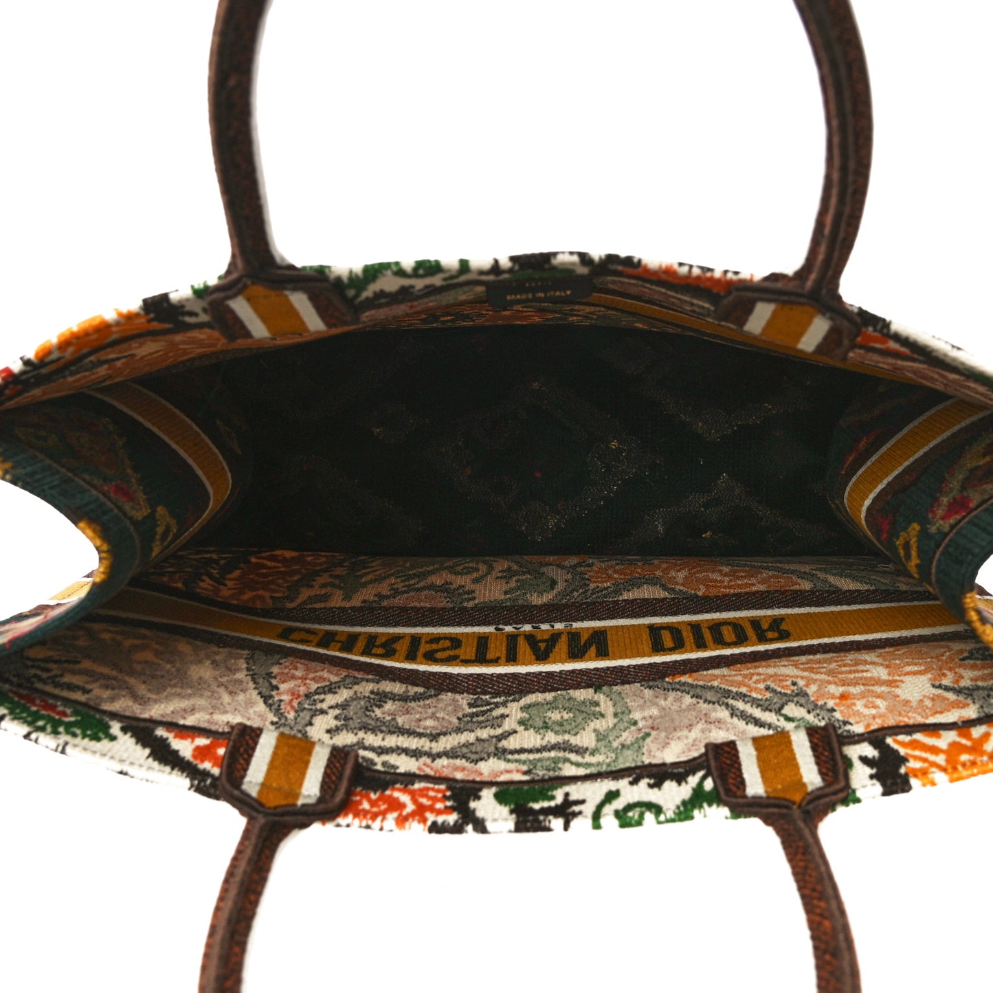 Canvas Embroidered Large Paisley Book Tote Multicolor