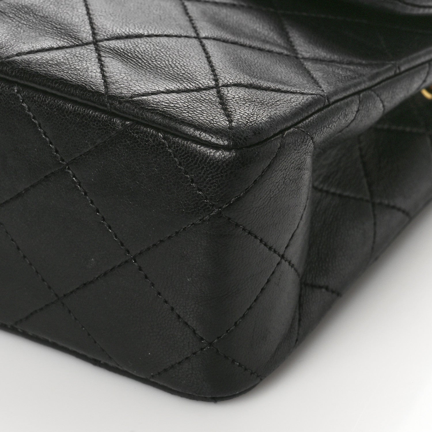 Chanel Lambskin Quilted Mini Square Flap Bag Black 9 of 10