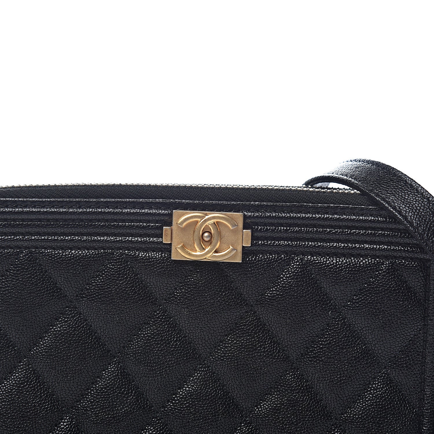 Chanel Caviar Quilted Small Boy Clutch With Chain Black 11 of 12
